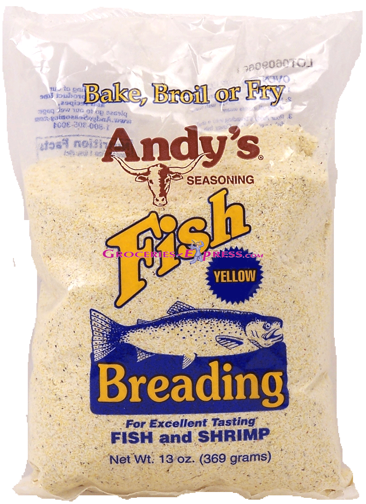 Andy's&nbsp;&nbsp;yellow fish breading seasoning for excellent tasting fish and shrimp Full-Size Picture